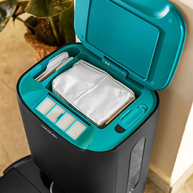 Cecotec Selbstreinigende Basis Conga Home 10000. Kompatibel mit den Serien 8000 und 9000, Automatische Entleerung des Roboters, Hygienische Reinigung, Kompakte Lagerung für Zubehör, 2,5l – Bild 5