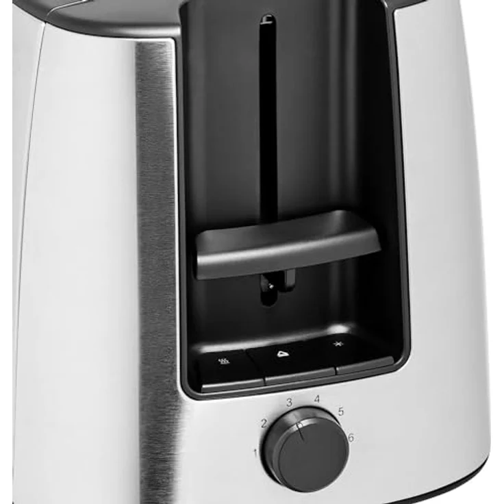 WMF Bueno Pro Toaster Langschlitz, 4er Toaser-Doppelschlitz, für 4 Toast- oder 2 Brotscheiben, XXL-Toast, Aufknusper-Funktion, 6 Bräunungsstufen, Brötchenaufsatz, edelstahl matt – Bild 5