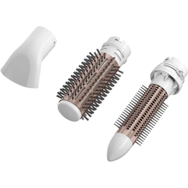 GRUNDIG HS 7280 Volumen- und Lockenstyler, 1200W, Ionic-Funktion, 4 Stylingaufsätze, Hochwertige Keramikbeschichtung,2 Temperatur- und Luftstromstufen, Kaltstufe, für alle Haarlängen, Gold/Weiß – Bild 3