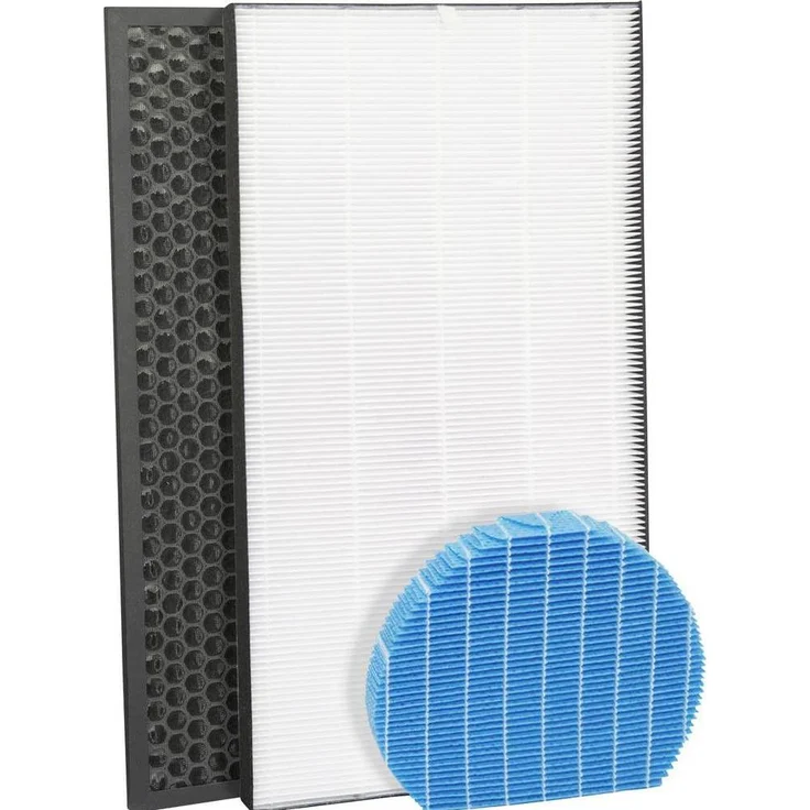 Zeyxo FA20 Ersatz-Filter Set, Wasser-, HEPA H13- und Aktivkohlefilter für Sharp Luftreiniger, weiß