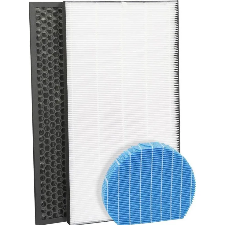 Zeyxo FA20 Ersatz-Filter Set, Wasser-, HEPA H13- und Aktivkohlefilter für Sharp Luftreiniger, weiß