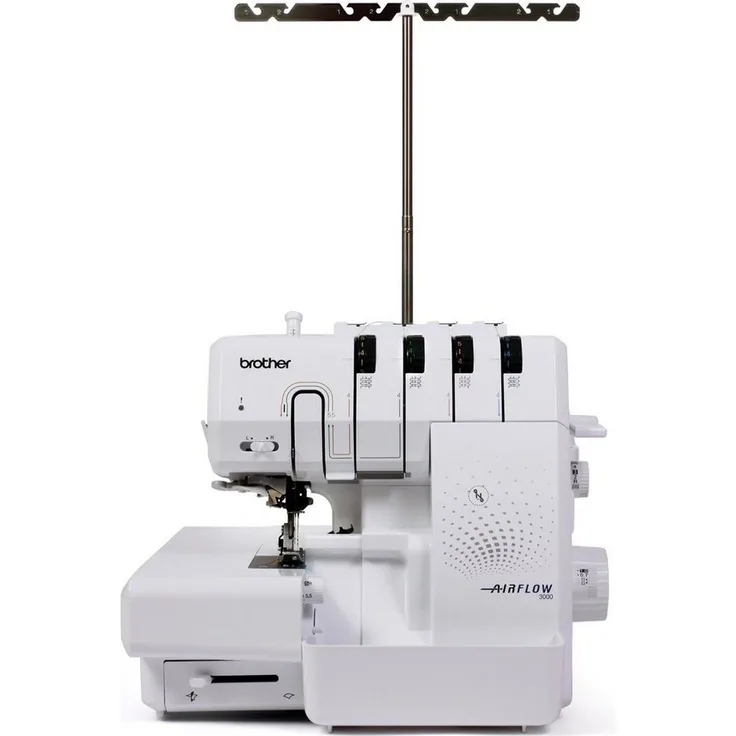 Brother Overlock-Nähmaschine Brother Airflow 3000, elektronischer Lufteinfädler, LED-Fehleranzeige, 1.300 Stiche pro Minute