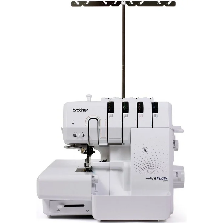 Brother Overlock-Nähmaschine Brother Airflow 3000, elektronischer Lufteinfädler, LED-Fehleranzeige, 1.300 Stiche pro Minute – Bild 1