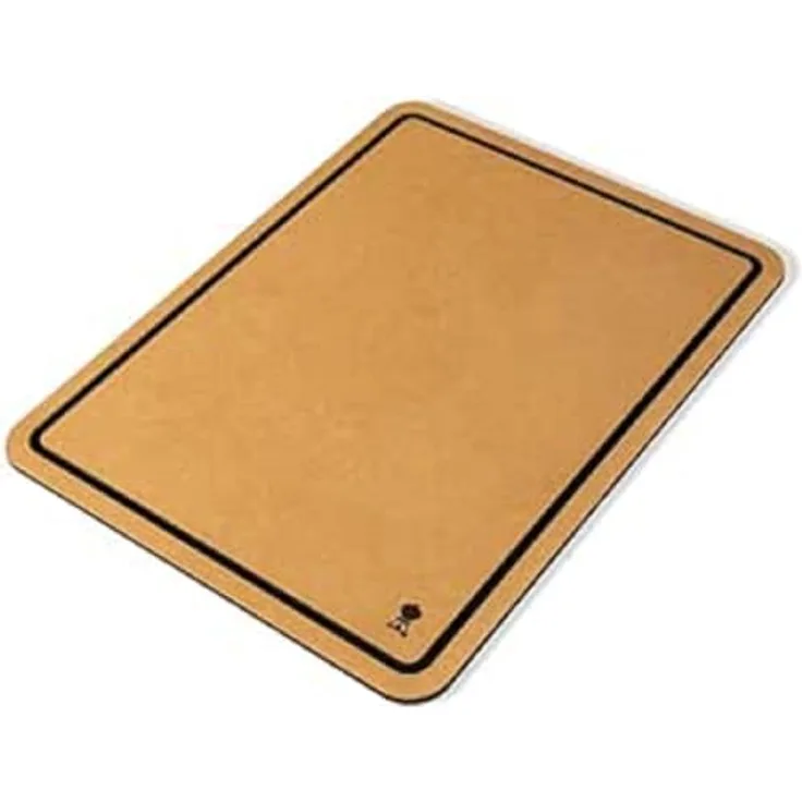 Weber Works - Schneidebrett (48 x 36cm), Zweiseitiges Schneidebrett zum Zubereiten und Servieren, mit Saftrillen, spülmaschinenfest - Braun/Schwarz (3400127)