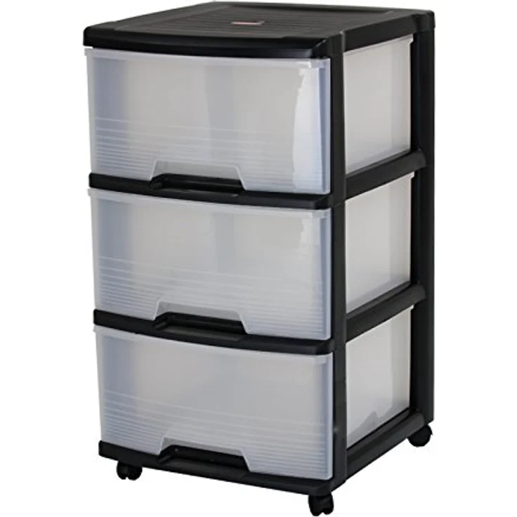 Curver Regal 3x20L, Küchenorganisation mit hochwertigem Radstand, mobil und langlebig – Bild 1