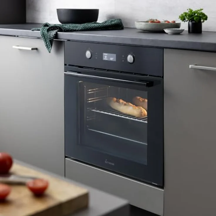 KKT KOLBE BO8015FB Pyrolyse Einbaubackofen 60 cm, 70L, Full-Black-Design, 3,2 kW, Pizzafunktion, Selbstreinigung, Umluft, Heißluft, 4-fach Wärmeschutzverglasung – Bild 11