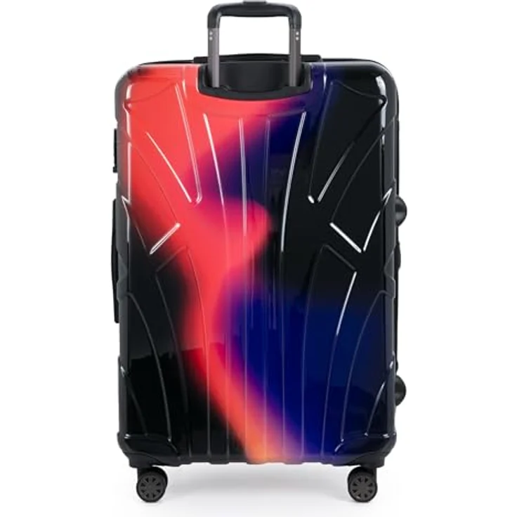 suitline Großer Koffer S28-8801G-N-R, TSA Sicherheitsverschluss, Neon Red, 96-110 Liter, 4,5 kg, 76 x 53 x 31 cm – Bild 3