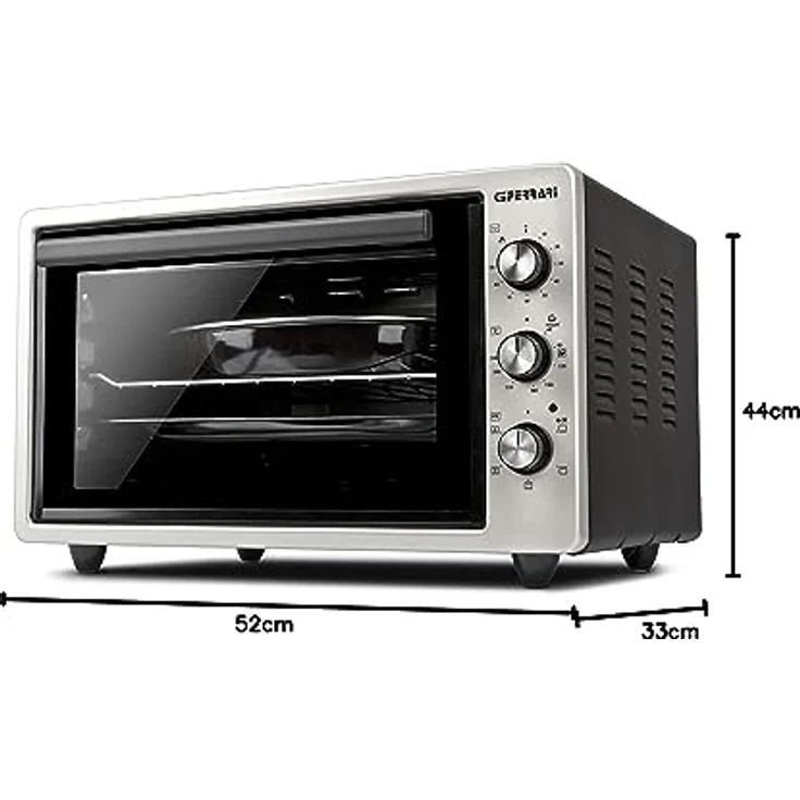 G3Ferrari G10152 Backofen 37 L 1500 W Schwarz, Edelstahl - Elektrischer Minibackofen mit statischer und belüfteter Kochmethode – Bild 10