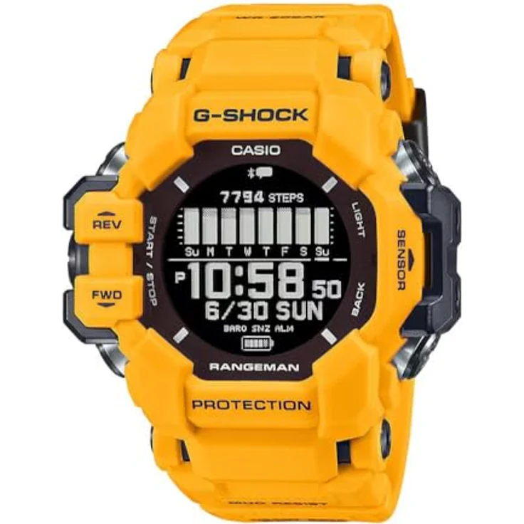 Casio G-Shock RANGEMAN GPR-H1000, Herren Digital Quarz Armbanduhr mit Bluetooth, Solarenergie, Herzfrequenzmesser, Gelb/Schwarz – Bild 1