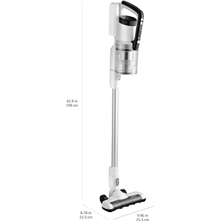 Amazon Basics Akku-Staubsauger, 2-in-1-Gerät, mit DC-Motor, 150 W, 0,7 l, Weiß/Schwarz – Bild 5