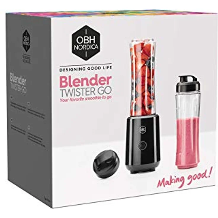OBH Nordica Blender Twister Go - Black (7744), Standmixer, Schwarz – Bild 6