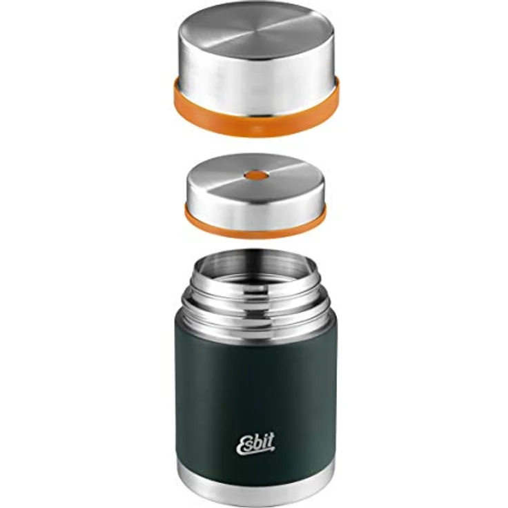 Esbit Thermobehälter Sculptor , Edelstahl | BPA-Frei , Schwarz, Silber, Grün , 0.75L & 1 L , für warme & kalte Speisen – Bild 3