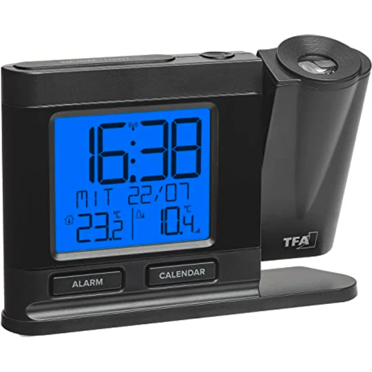 TFA Projektionswecker, Funkwecker mit 270° rotierbarem Display und Temperaturanzeige – Bild 6