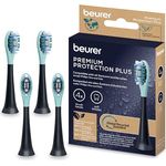 Beurer SC Protection Plus Bürstenköpfe, 4 Ersatzbürsten für Philips Sonicare, Härtegrad Weich, für empfindliche Zähne, aus nachhaltigen Materialien