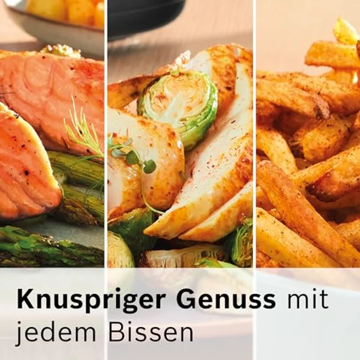 BOSCH Heißluftfritteuse Air Fryer Serie 4 MAF462C0, 6,1l, 2050 W, 7 Programme, Creme, mit Auftaufunktion, spülmaschinengeeignet – Bild 9