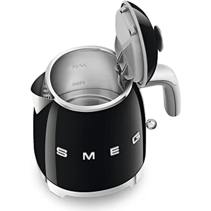 Smeg KLF05BLEU Wasserkocher Mini 50's Style, 1400W, 0,8 L, Kunststoff, Wasserstandsanzeige, schwarz – Bild 3