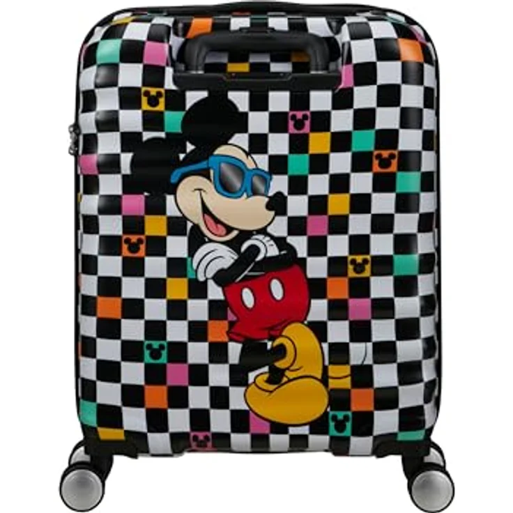 American Tourister Wavebreaker Disney FL - Spinner S, Handgepäck, 55 cm, 36 L, Mehrfarbig (Mickey Check) - Robuster Koffer aus ABS mit recycelter PET-Innenausstattung – Bild 4