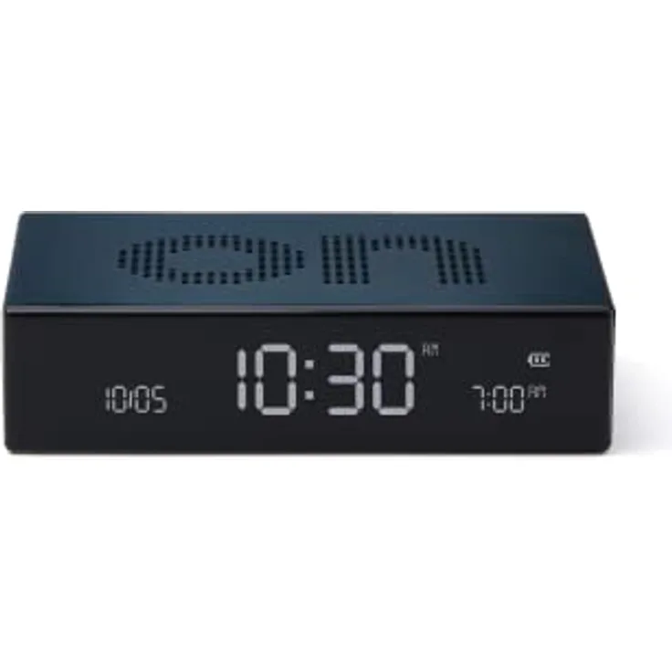 Lexon FLIP Premium LCD-Wecker (Schwarz)