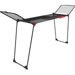 Vileda Infinity flex Ultimate, Wäschetrockner schwarz mit 30 m Leinenlänge, rollbar, ausziehbar bis 304 cm, TÜV GS geprüft