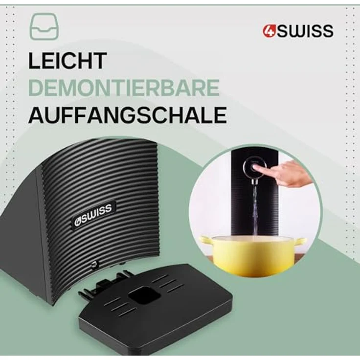 4Swiss Filtersystem für Hauswasser, 5-stufiges Trinkwasserfiltersystem mit 3 Kartuschen und 4 Wasserdosiermodi (Schwarz) – Bild 7