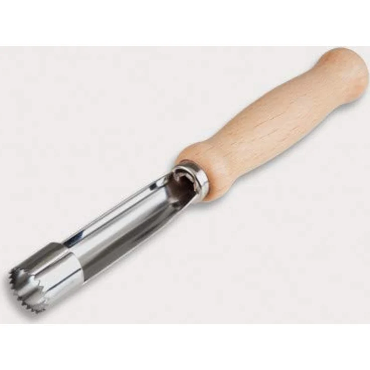 HOFMEISTER® Apfelstecher, 16 cm, ideal für Äpfel, Birnen & Kernobstgewächse, Metallteil aus rostfreiem Edelstahl, praktischer Apfel-Entkerner mit Griff aus Buchen-Holz, Made in Germany – Bild 3
