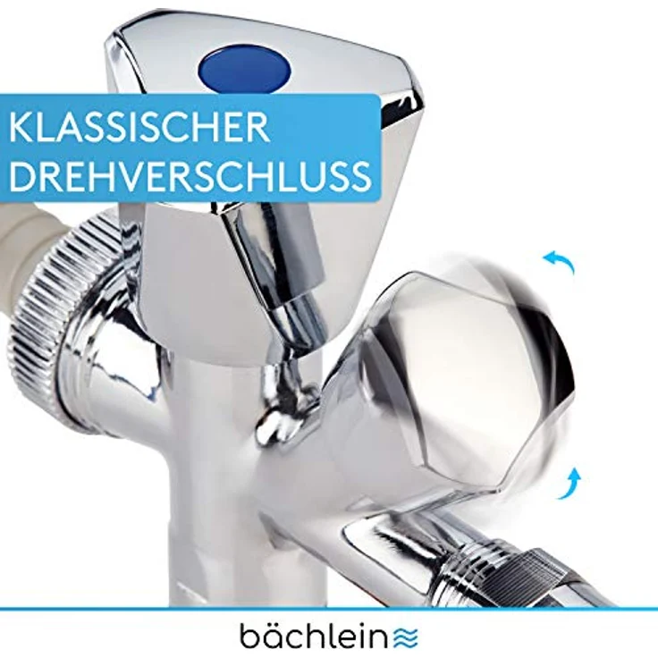 Bächlein Universal Messing, Kombi-Eckventil selbstdichtend, Kombinations-Eckventil für Kalt- und Warmwasserleitungen mit vielfältigen Anschlussmöglichkeiten, Eckventil – Bild 2