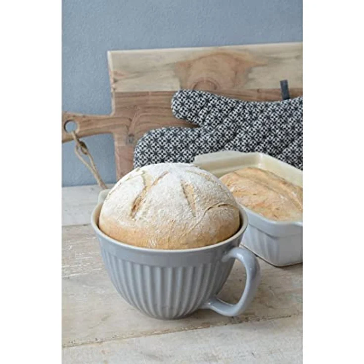 IB Laursen [SA2025/02] Rührschüssel Mynte French Grey, Keramikschale in creme und grau, Ofen, Mikrowelle, Gefriertruhe, Spülmaschine geeignet – Bild 4