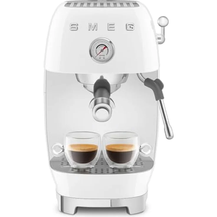 Smeg ECF03WHEU, Premium Siebträgermaschine im 50’s Style, weiß, mit Cold-Brew-Funktion und 15bar Pumpendruck – Bild 6