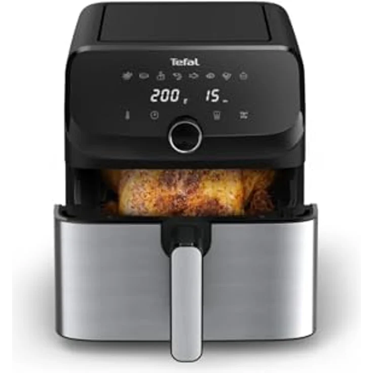 Tefal Easy Fry Mega EY855D10, Heißluftfritteuse mit 7.5 L Fassungsvermögen, 8 Garprogrammen, schwarz – Bild 2