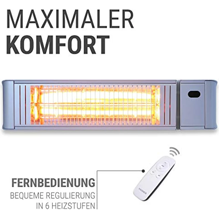 Vasner Teras X20 Infrarot-Heizstrahler silber, Heizstrahler – Bild 5