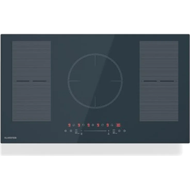 Klarstein Delicatessa 90 Flex Induktionskochfeld – 5-Zonen-Einbaukochfeld, 9.500 W Mit Thermoboost, Flexzone, Sensecontrol, Timer Und Kindersicherung, Glaskeramik Anthrazit, 90-cm-Design – Bild 2
