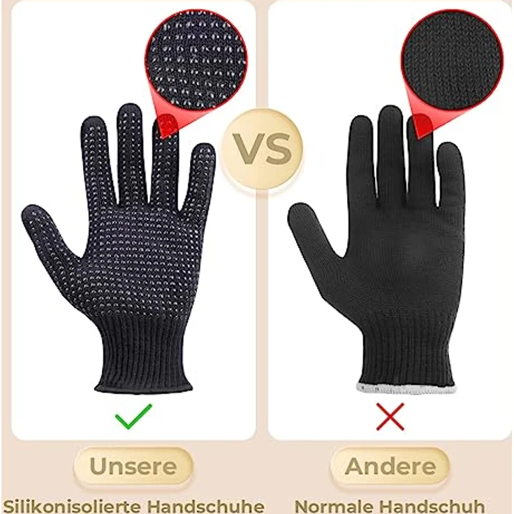 Lockenstab 5 in 1 LCD-Display 80-230°C, Keramikbeschichtung Austauschbare Multifunktions Lockenwickler Set, Große und Kleine Welleneisen Kit mit Handschuhe – Bild 5