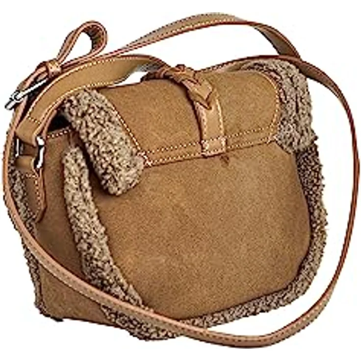 COLLEZIONE ALESSANDRO Umhängetasche Cowgirl, Western Style mit Teddy-Fell und verstellbarem Tragegurt, 23 cm x 16 cm x 10 cm, vegan – Bild 6
