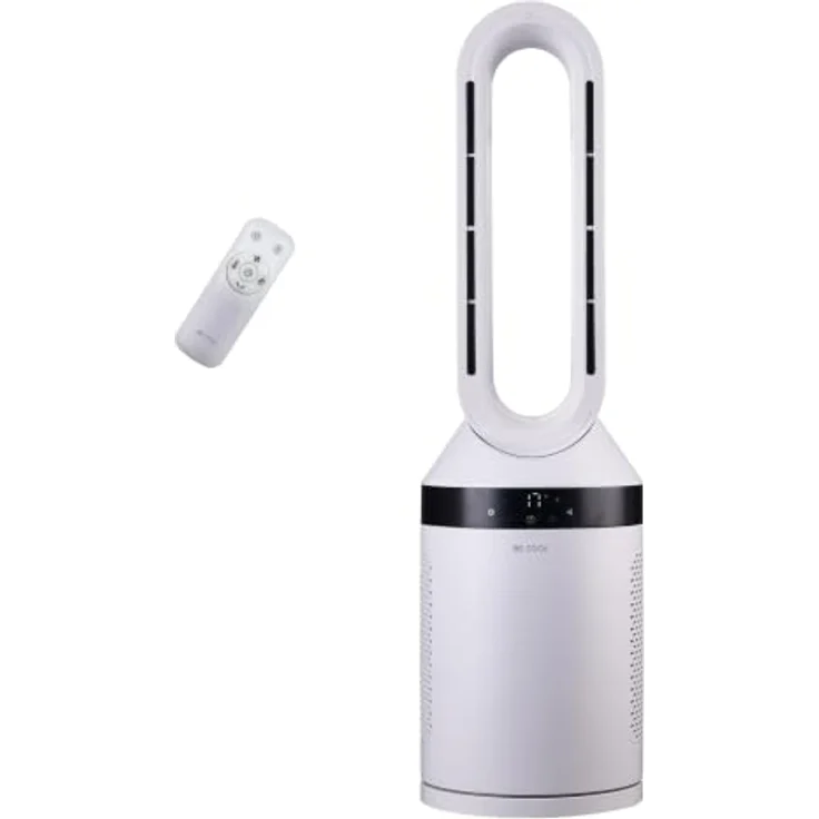 Be Cool BCAnton26 Säulen-Heizlüfter, 2000 Watt 2-in-1 Heizlüfter und Ventilator, weiß mit LED-Touch-Display und Fernbedienung – Bild 1