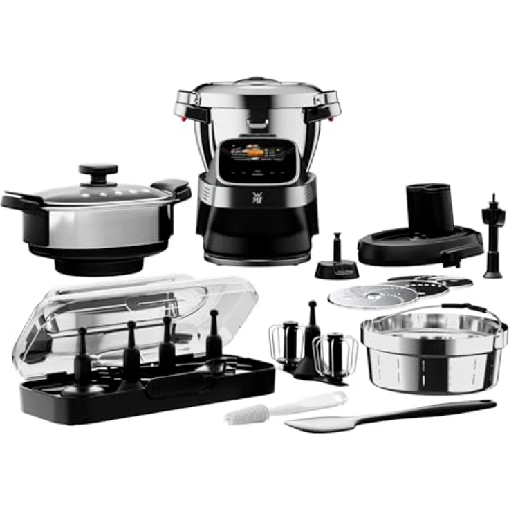 WMF Avantgarde Küchenmaschine mit Kochfunktion, besonders leise, 14 Kochprogramme, WLAN, Kochschüssel 3l, Touchscreen, intuitive App, Rezepte, edelstahl matt – Bild 2