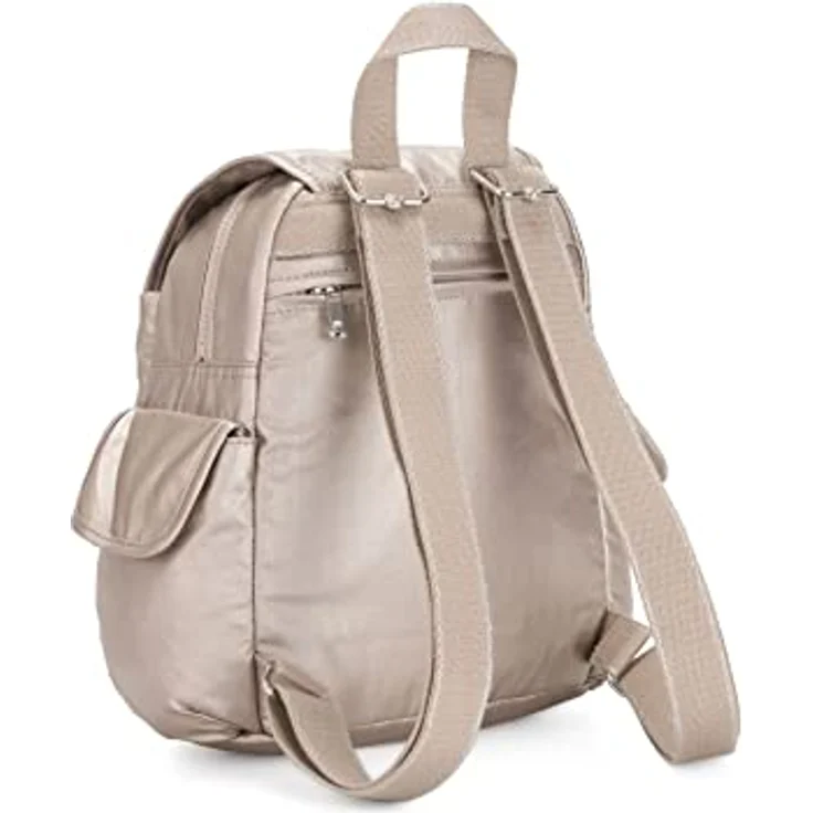 Kipling Basic Plus City Rucksack, 30 cm, goldfarben, 100% Polyamid, metallic glow – Bild 3