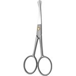 Excellent Bartschere mit Mikroverzahnung, gerade Form aus rostfreiem Edelstahl, auch für Nasen- und Ohrhaare, Made in Italien