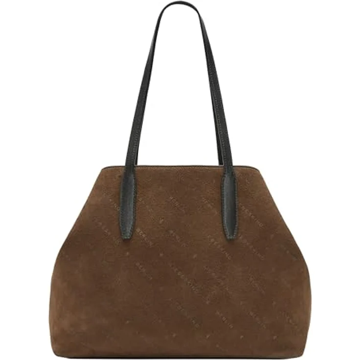 Liebeskind Monogram Shopper Tasche aus 100% Leder, 47 cm, braun – Bild 5