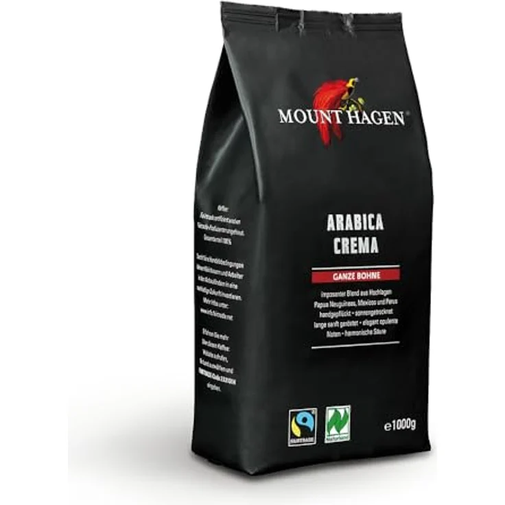 Mount Hagen Röstkaffee, ganze Bohne, FairTrade, 1 kg – Bild 2