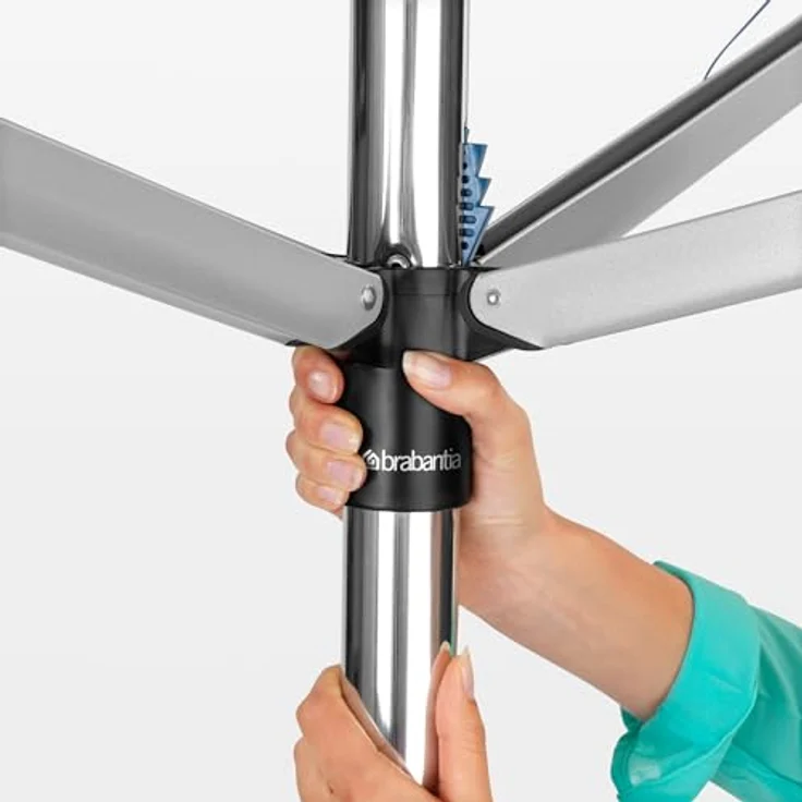 Brabantia Parapluie Wäschetrockner Topspinner 50m, rotierendes Design mit 3 einstellbaren Positionen und rutschfesten UV-beständigen Leinen – Bild 3