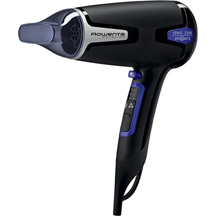 Rowenta Moveling CV3820 Haartrockner, 2300 Effiwatt, Kaltstufe, 3 Temperaturstufen, 2 Gebläsestufen, schwarz
