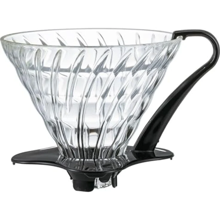 Hario Handfilter, Glas für manuelle Kaffeebereitung, transparent, für bis zu 6 Tassen – Bild 1