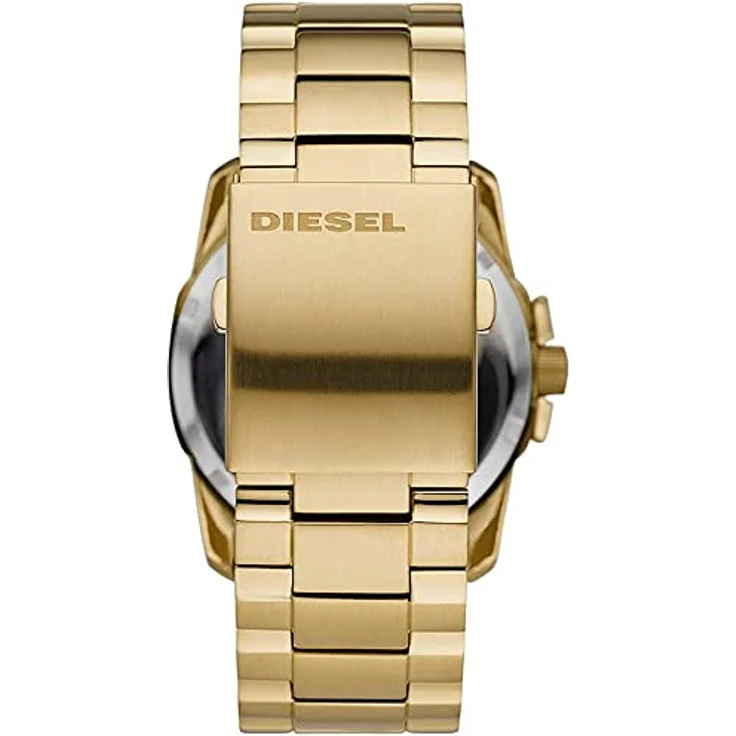 Diesel Herrenuhr Master Chief, DreizeigerDatumswerk, 45 mm goldenes Edelstahlgehäuse mit Edelstahlarmband, DZ1952 – Bild 2