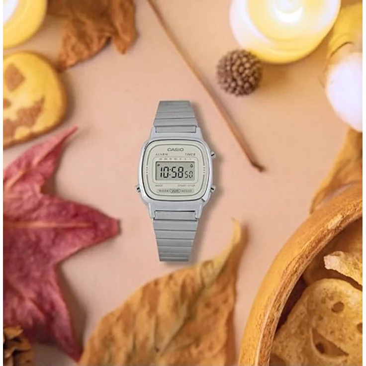 Casio Damen Digital Quarz Uhr mit Edelstahl Armband LA670WEA-8AEF – Bild 5