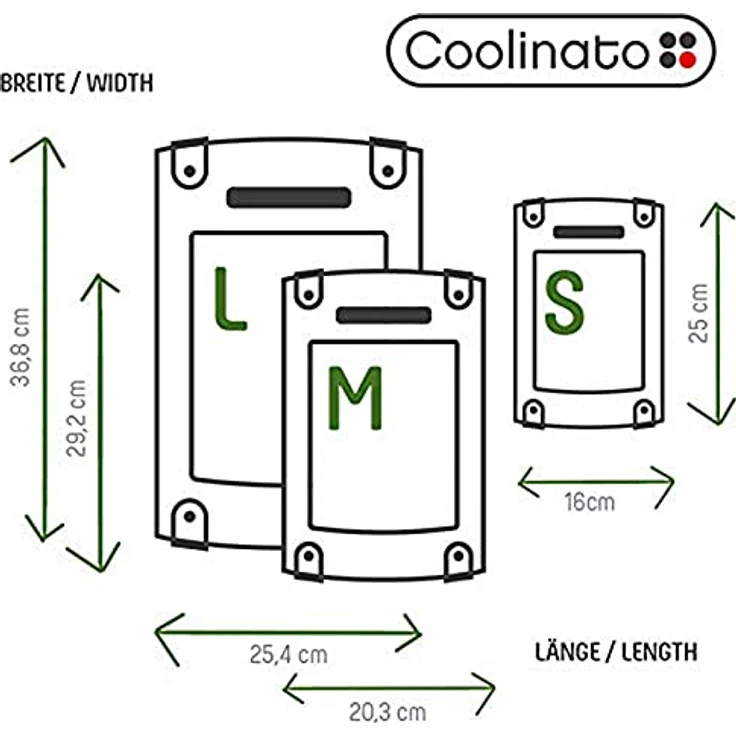 Coolinato Schneidebrett 3er Set in unterschiedlicher Größe mit Saftrille - Antibakterielle Schneidbretter, Hygienische Trennung von Lebensmitteln – Bild 5
