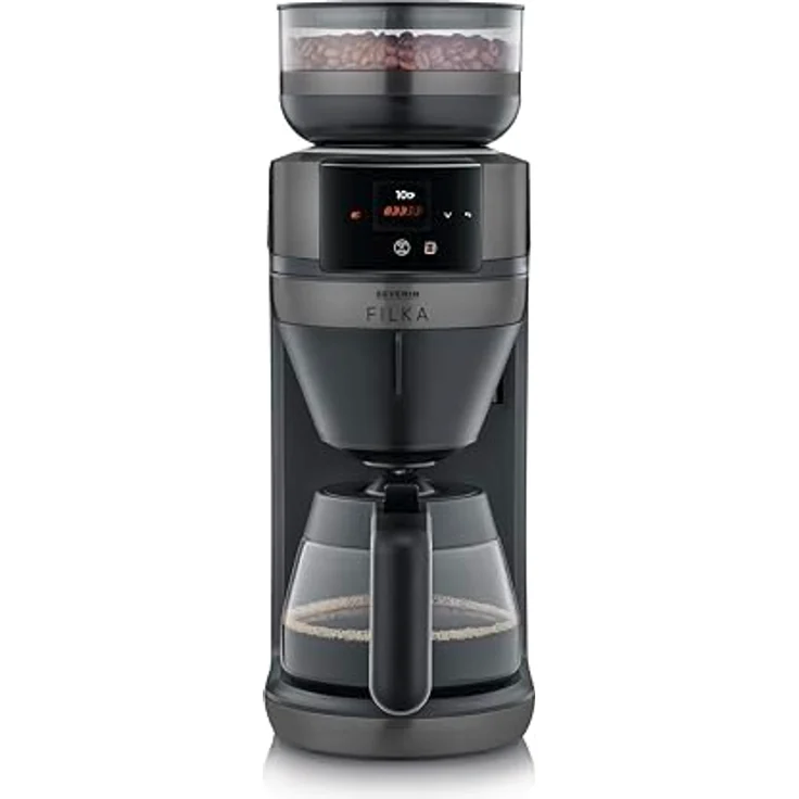 Severin FILKA 2.0, Kaffeemaschine mit Mahlwerk, 1,4l Kaffeekanne, Papier- und Permanentfilter 1x4 – Bild 2
