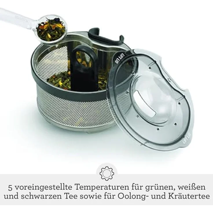 SAGE STM700 the Tea Maker Compact Teeautomat mit Absenkautomatik, 1 Liter, Edelstahl – Bild 5