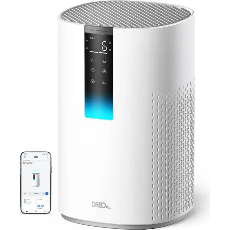 Dreo Air Purifier 605S 5-in-1, smarter Luftreiniger für Räume bis 82 m², weiß