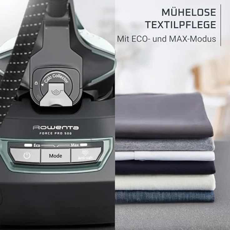 Rowenta Force Pro 500 Dampfbügelstation, 2800 W, 600 g/min Dampfstoß, Quicksteam-Technologie, Energie-Eco-Modus, Eucalyptus/Schwarz, VR9042F0 – Bild 3