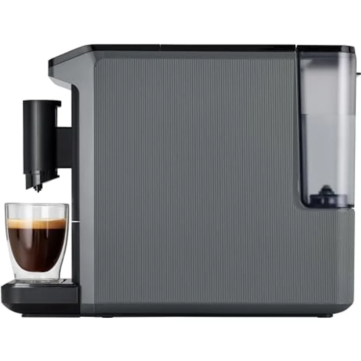 Tchibo Esperto mini Kaffeevollautomat, kompakt für Caffè Crema und Espresso, nur 16 cm breit, grau – Bild 3
